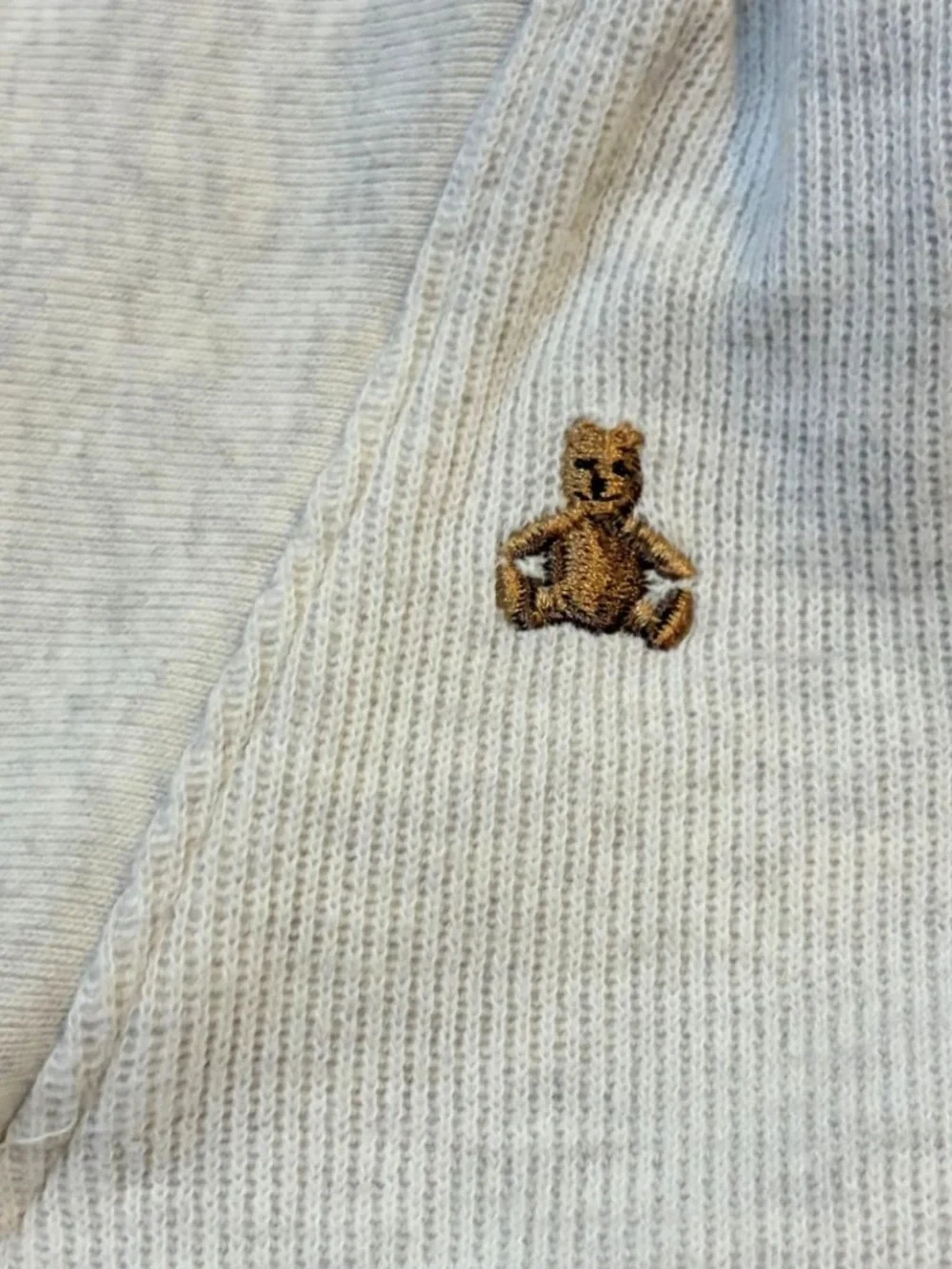 Baby Gap Shawl-collar Pullover with Embroidered Bear Detail
